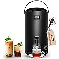 Hijolla Coffee Urn with Heating Insulated Beverage Dispenser, Electric Heating Beverage Dispenser-75 Cup Hot&Cold water Urn, Hot Drink Beverage-Stainless Steel Hot Beverage Dispenser 12 L/3.2 Gallon