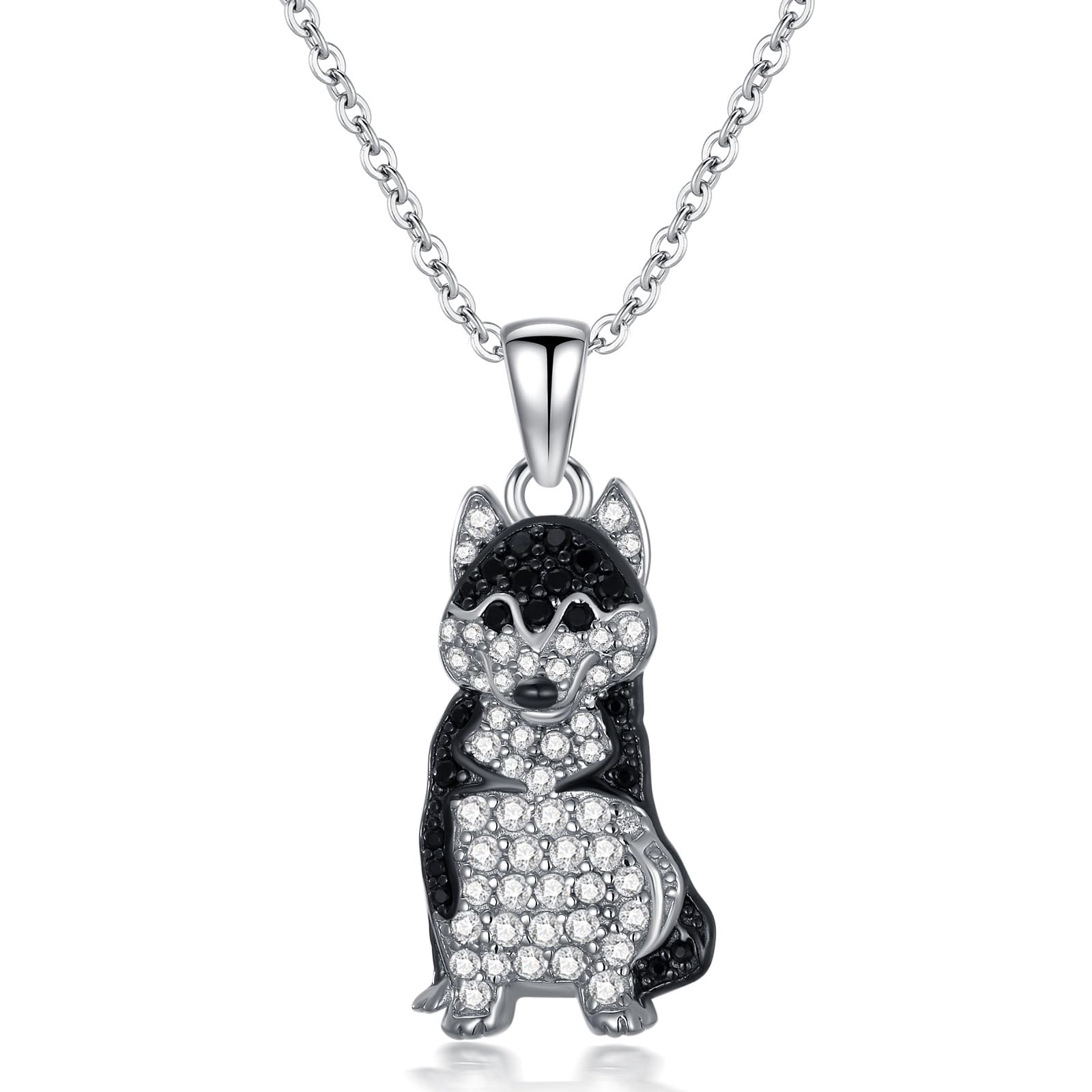 Dog Necklaces 24 Breeds of Dogs Necklaces S925 Sterling Silver Dog Pendant Siberian Husky Dog Necklace for Women Girls gifts -UK — image 1