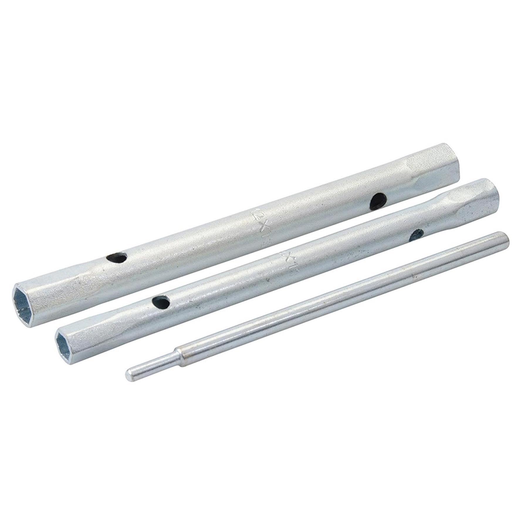 Dapetz ® Monoblock Tap Back Nut Spanner 2 Piece Set 9/11 and 12/13 mm Monobloc Double Ended Corrosion Resistant Matt Finish for Grip with 130mm Tommy Bar Under Narrow Space Condition