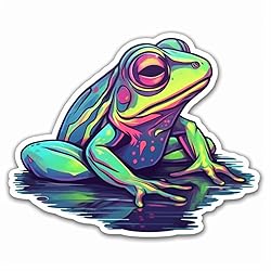 Yoonek Graphics Frog Vinyl Decal Sticker for