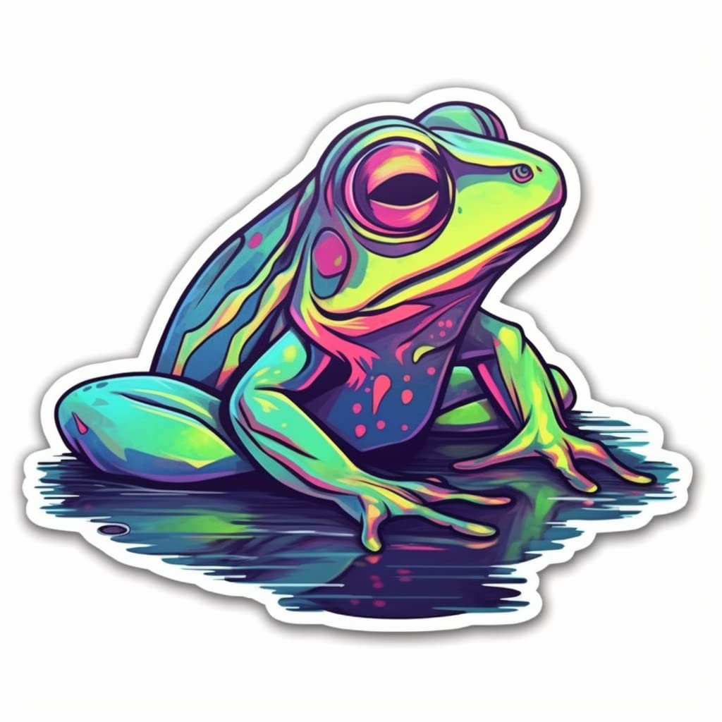 Yoonek Graphics Frog Vinyl Decal Sticker for