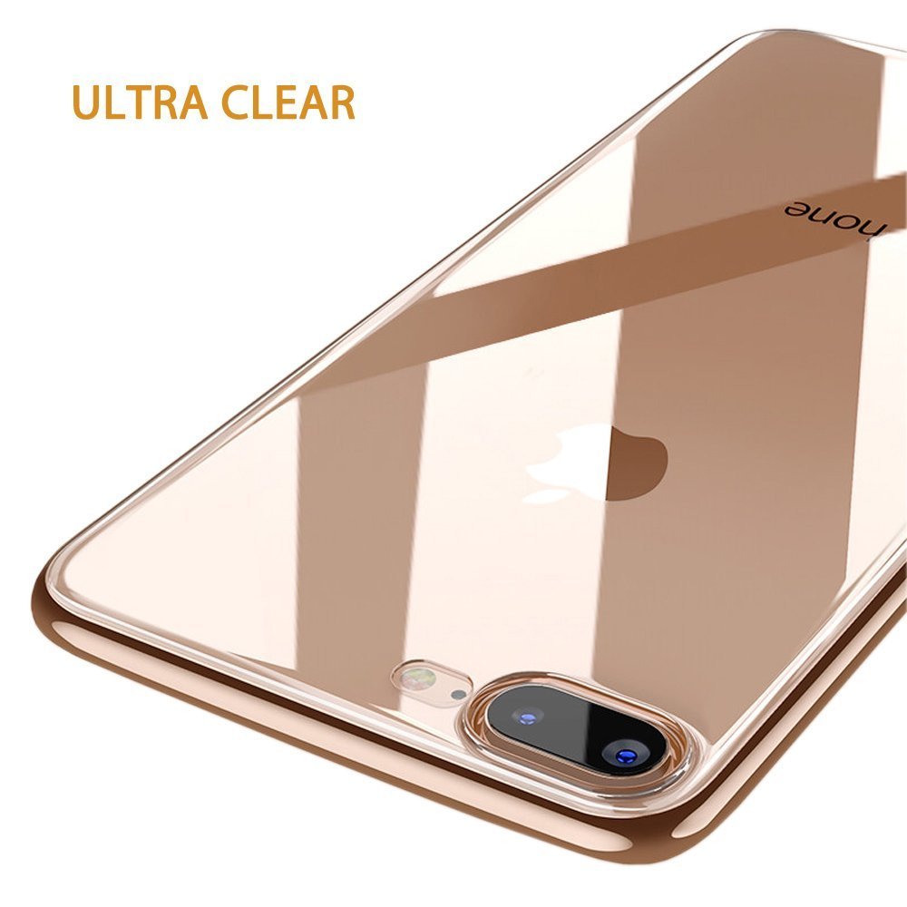IPhone 7 plus case IPhone 8 plus case Slim crystal clear silicone cover Transparent Premium TPU Soft Rubber Silicone Durable shock Bumper waterproof protective [Support Wireless Charging]