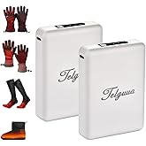 Telguua Rechargeable Battery Pack Replacement for Heated Gloves,Huge Capacity Dual Charger Spare Battery for Electric Heated Gloves,-2PC(Spare/Backup/Extra Battery)