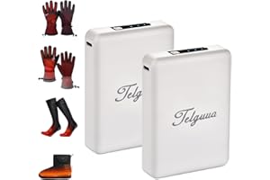 Telguua Rechargeable Battery Pack Replacement for Heated Gloves,Huge Capacity Dual Charger Spare Battery for Electric Heated 