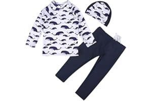 Digirlsor Kids Boys Two Piece Rash Guard Swimsuit Bathing Suit Long Sleeve Sunsuit Swimwear Set with Cap 2-10 Years