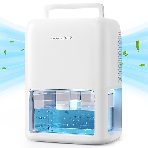 QEXREED Small Dehumidifiers for Home, 1800ml Dehumidifier Dual Semiconductor, Auto Shut Off & Timer, Portable and Ultra Quiet, Dehumidifiers for Drying Clothes, Bedroom, Bathroom, Wardrobe