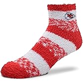 For Bare Feet NFL Cozy Soft Slipper Socks - Home Socks for Ultimate Comfort - Gameday Apparel - Luxuriously Plush and Cozy -