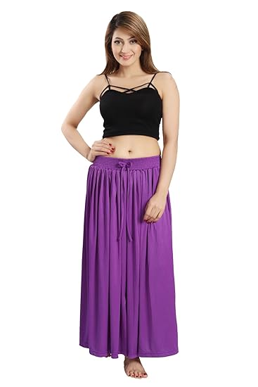 plain long skirt with crop top