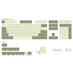 YMDK Matcha Dye Sub ZDA PBT Keycap Similar to XDA