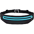 Running Belt Fanny Pack, Running Waist Pack for Women & Men USA Patented Hands-Free Reflective Runner Pouch Belt Fitness Work