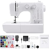 Wadukud Mini Sewing Machine for Beginners Kids, Portable Sewing Machine with 45 Built-In Stitches and High Speed, Double Needle with 42PCS Sewing Kit Us Plug (110v), Christmas Sewing Gifts for Women