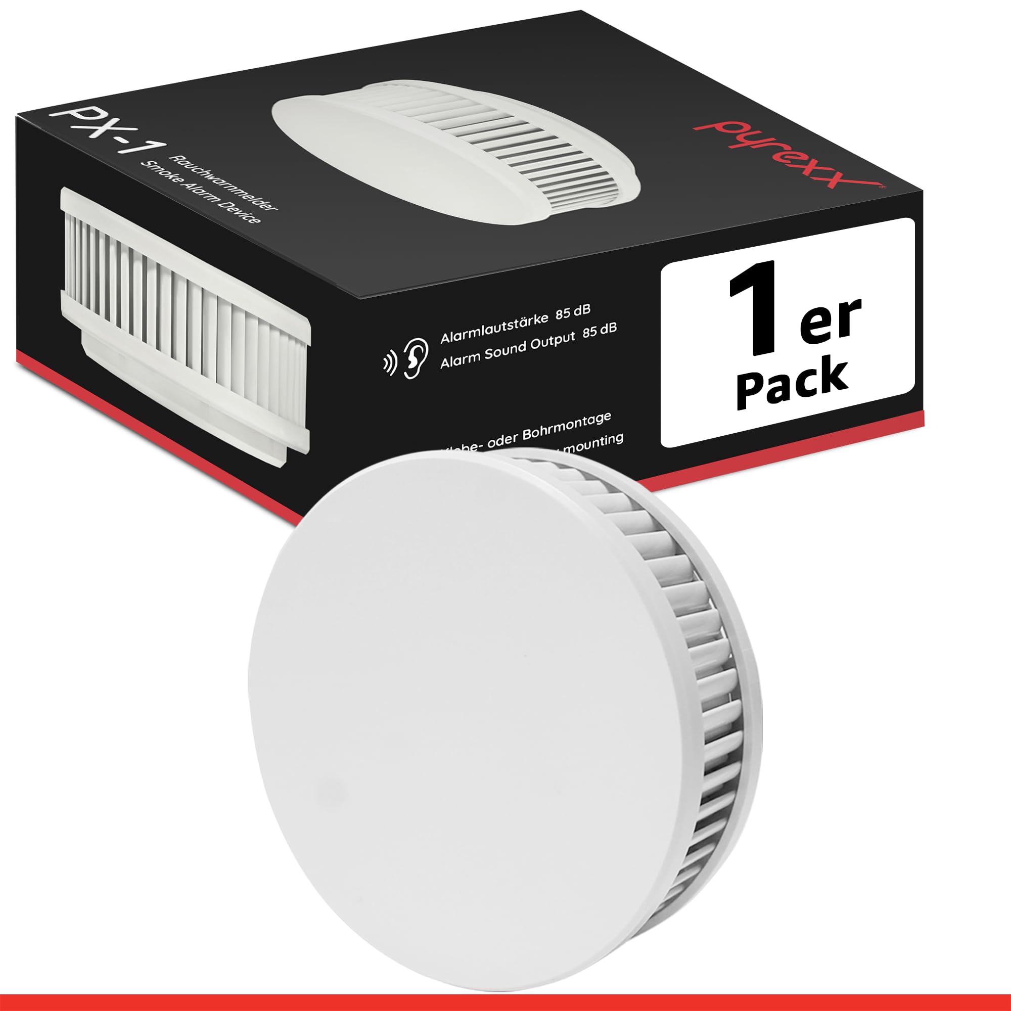 Pyrexx PX-1 - 12-year smoke alarm - white - made in Germany
