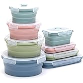 K HOME VT Collapsible Silicone Food Storage Container Set (INDIGO)