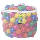 Click N' Play Pack of 100 2.5 Inches Phthalate Free PBA Free Crush Proof Plastic Ball Pit Balls - 5 Bright Colors in Reusable and Durable Storage Mesh Bag with Zipper