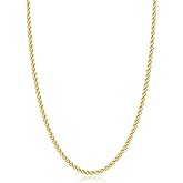 Jewlpire Silver Wheat Chain/14k Plated Gold Chain Necklace for Men, 2.5mm 3mm Chains for Men, Stainless Steel Necklace Chains for Men and Women, Mens Chain Necklace 16 18 20 22 24 26 Inch