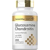 Doctor's Way Glucosamine Chondroitin MSM Turmeric | 200 Caplets | Complex Supplement for Adults | Non-GMO, Gluten Free
