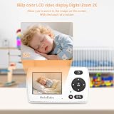 HelloBaby Video Baby Monitor with 2 Cameras, Night Vision, 2X Zoom, No WiFi view 5