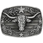 PEJOMO Belt Buckle for Men Simple Western Cowboy Belt Buckle for Women (Color 26)