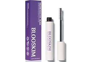 BLOOSKIM Mascara for Older Women 60 Plus, Prime Mascara, Lengthening & Strengthening Lash Mascara for Mature Women, Volumizing, Long Stay, Hypoallergenic Waterproof Mascara for women over 50 - Black 0.34 FL OZ