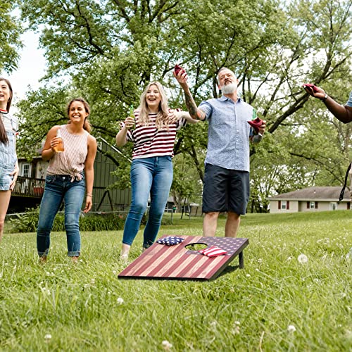 thumbnail image 2 of Cornhole Set Regulation Size With Carrying Bags - 4x2 & 3x2 Foot Bean Bag Toss Game For Outdoor Fun 2 of 14