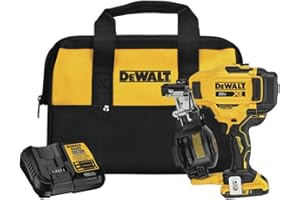 DeWALT DCN45RND1 20V 15 Degrees Lithium-Ion Cordless Coil Roofing Nailer Kit