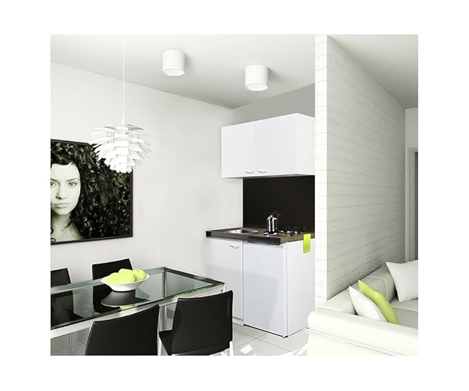 respekta MK100WOS Miniküche 100 x 60 cm weiß