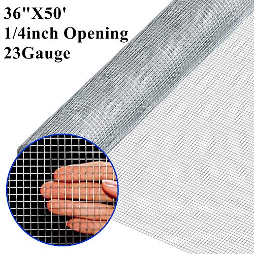 Buy 1/4 Hardware Cloth 36 X 50 23 Gauge Galvanized Welded Wire Metal