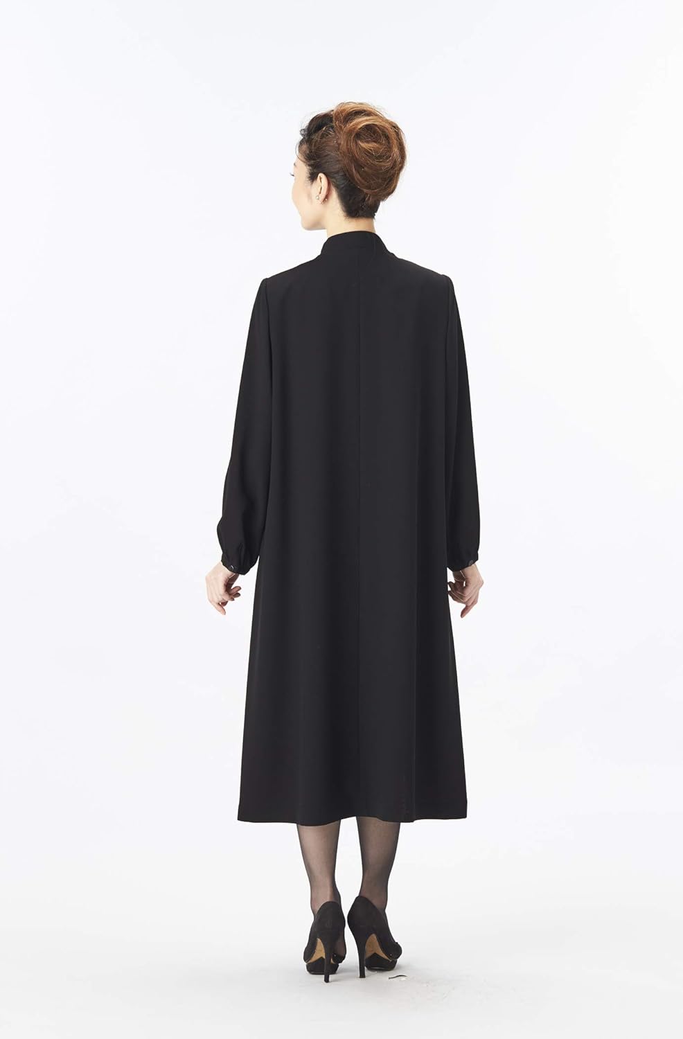 Amazon モノワール Monoir 喪服 レディース 礼服 ゆったりサイズ ブラックフォーマル ワンピース オールシーズン 02l932 ブラック 濃染加工 イブニングドレス 通販