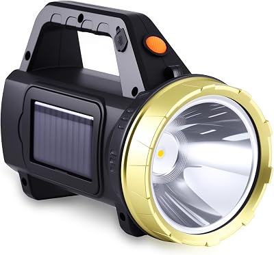 Porcyco Rechargeable LED Torch Camping Light 1200mAh USB Solar 20W