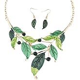 ZaH Boho Jewelry Set Pentant Necklace and Earrings for Women Vintage Gift Wedding Party