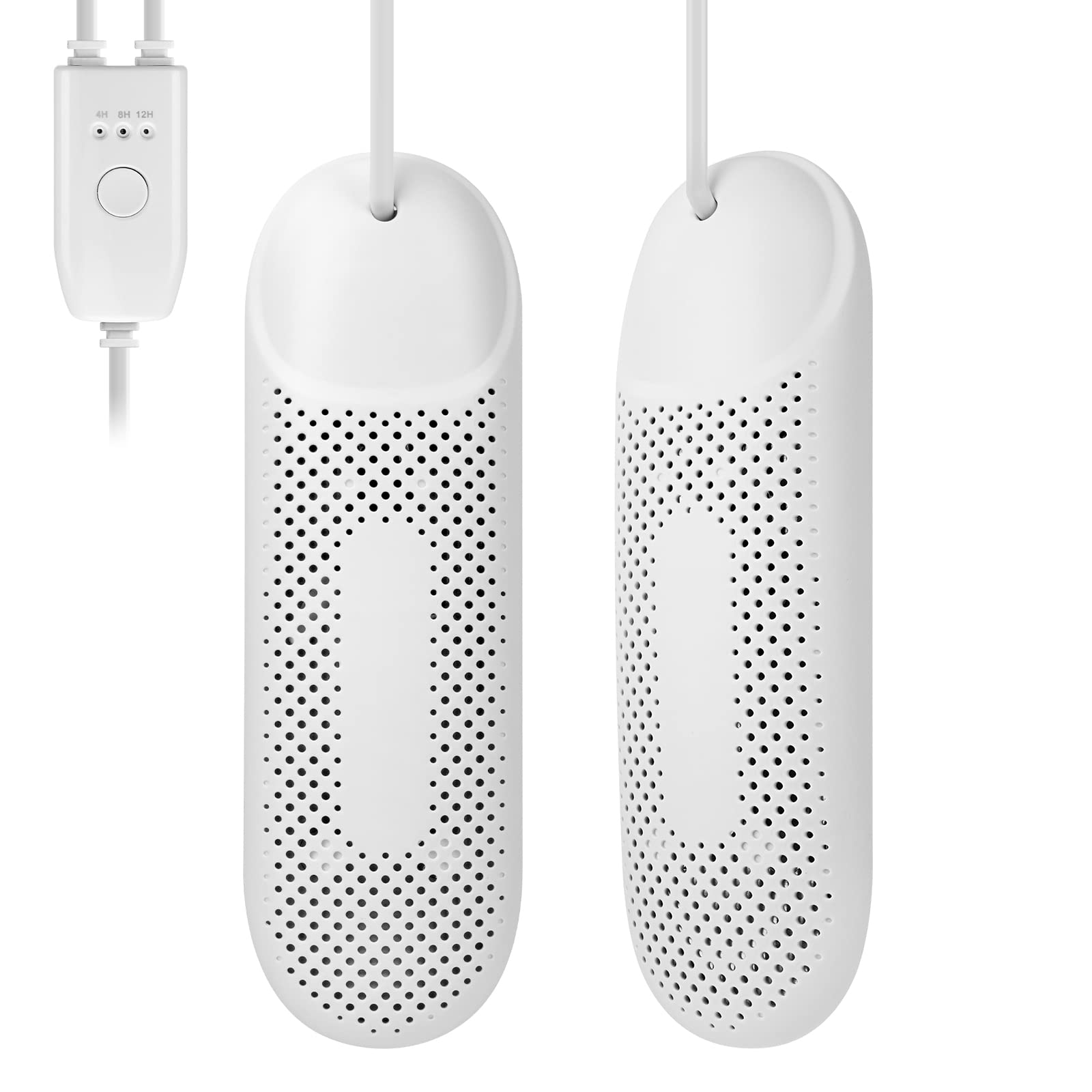 Flintronic Shoe Dryer Portable Shoe Dryer Boot Dryer, Foot Warming Deodorizer with 3 Timer Modes, Safe and Fire Resistant, Suitable for Shoes, Gloves, Socks, Ski Boots, etc. (White)