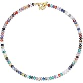GAVU Crystal Necklace for Women, Summer Colorful Necklace for Women 16.5"