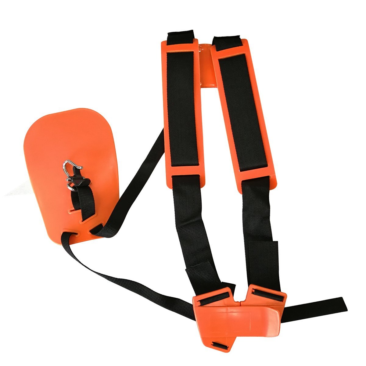 Cancanle Orange Safety Professional Double Shoulder Strap String Trimmer Brush Cutter Harness Belt Carry Hook Garden