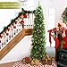 LIFEFAIR 7.5ft Prelit Slim Christmas Tree, Decorated with 350 Clear Lights and Realistic 900 Thicken Tips