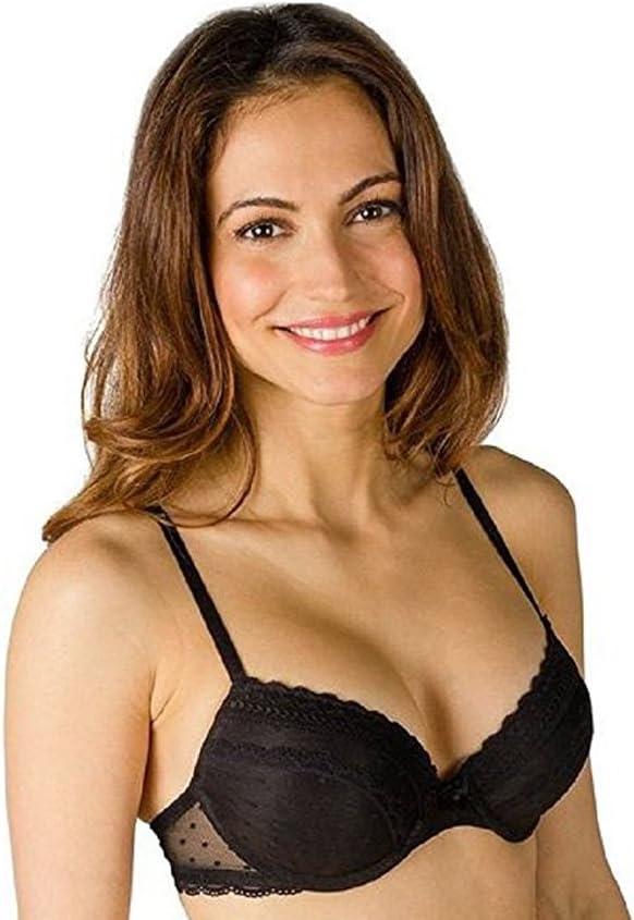 Candie's Intimates Womens Demi Coverage Push Up Bra (Black, 34B)