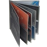 Set of 2 Heavy Duty Vinyl 6 Pages Hipster Wallet Inserts for Mens Wallets MADE IN USA