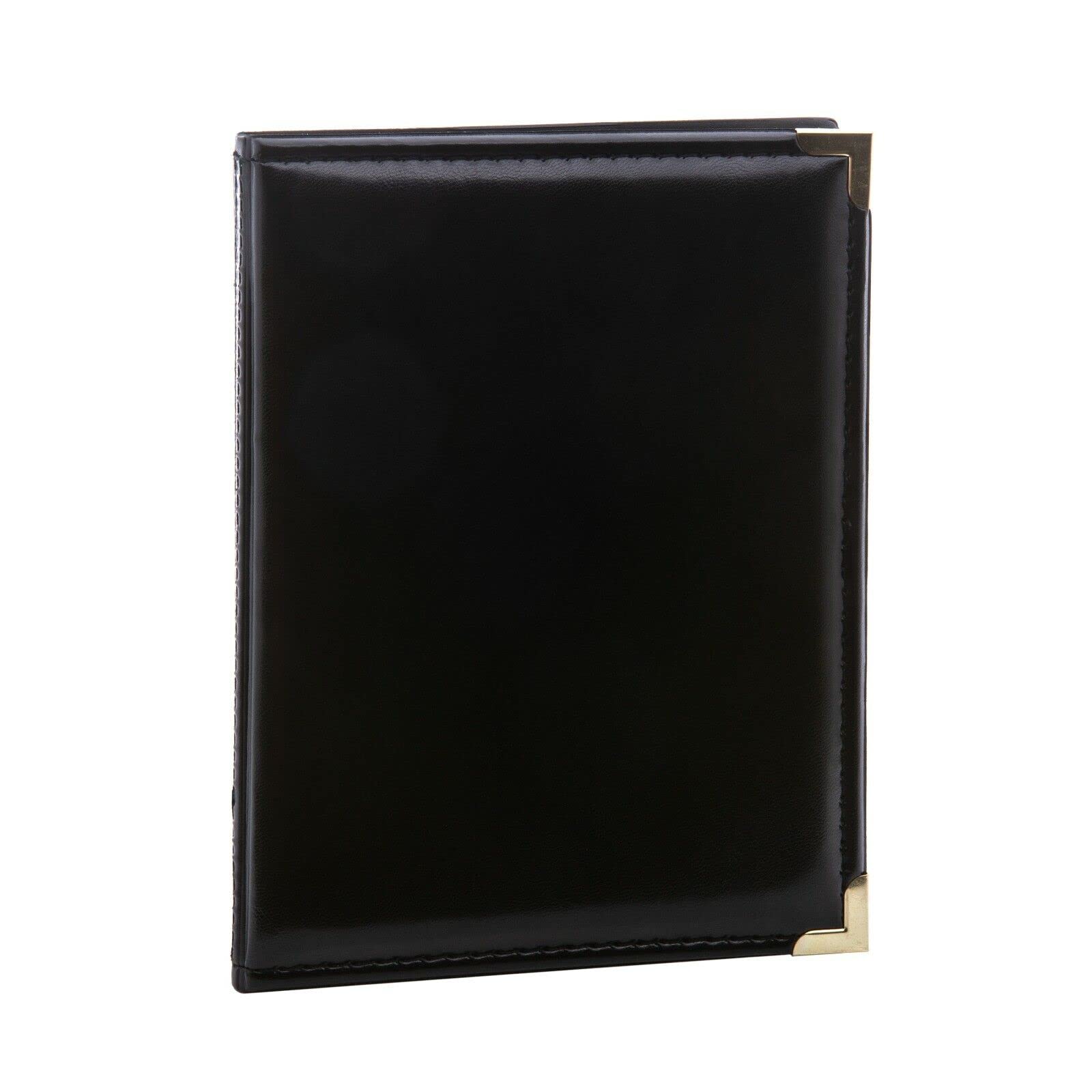 Kenro Black Leather Look Mini Photo Album 36 photos 7.5x5 inch / 19x13cm with Gilt Corners – APL151B — image 1