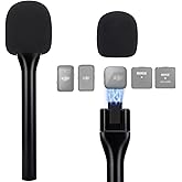 SUNMON Magnetic Mic Stand Holder, Interview Handle Mic Adapter for DJI Mic Mini, DJI Mic 2/3, Rode Wireless GO 2 and Other Wi