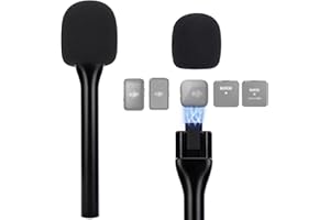 SUNMON Magnetic Mic Stand Holder, Interview Handle Mic Adapter for DJI Mic Mini, DJI Mic 2/3, Rode Wireless GO 2 and Other Wi