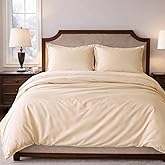 ArthCrafted 100% Eucalyptus Tencel Duvet Cover King, Luxury Cooling Comforter Cover Set, 4 Corner Loops, 1 Oversized Hotel Duvet Cover,2 Shams,Silky Soft,Lightweight (Pearled Ivory, 3PC King)