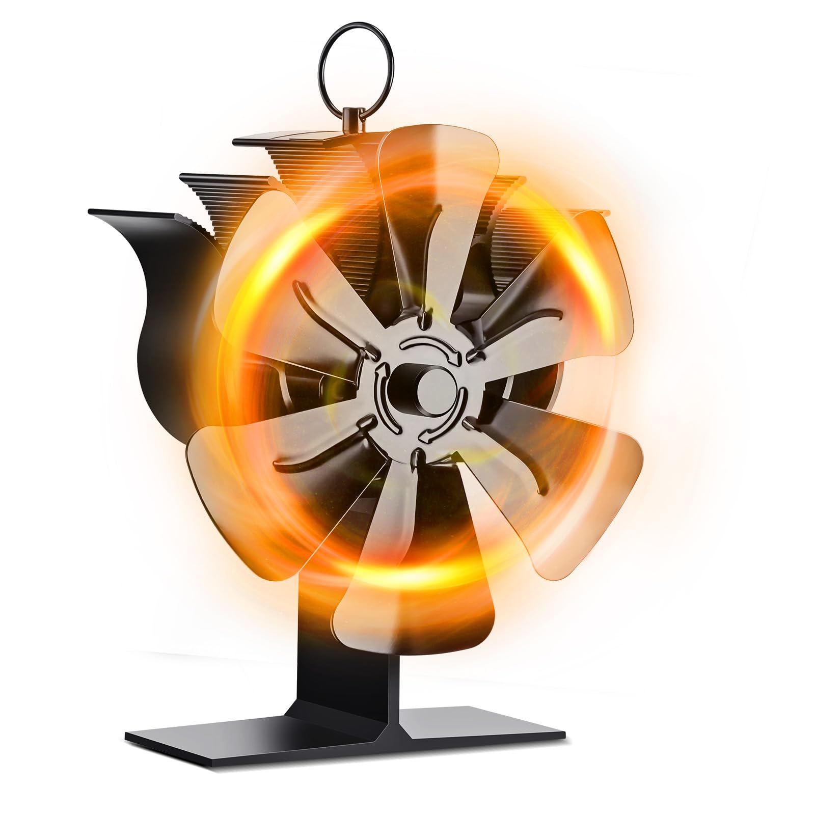 DEECOZY Stove Fan, Log Burner Fan With Temperature Display Strip Log Burner Fans Fireplace Accessories Tools