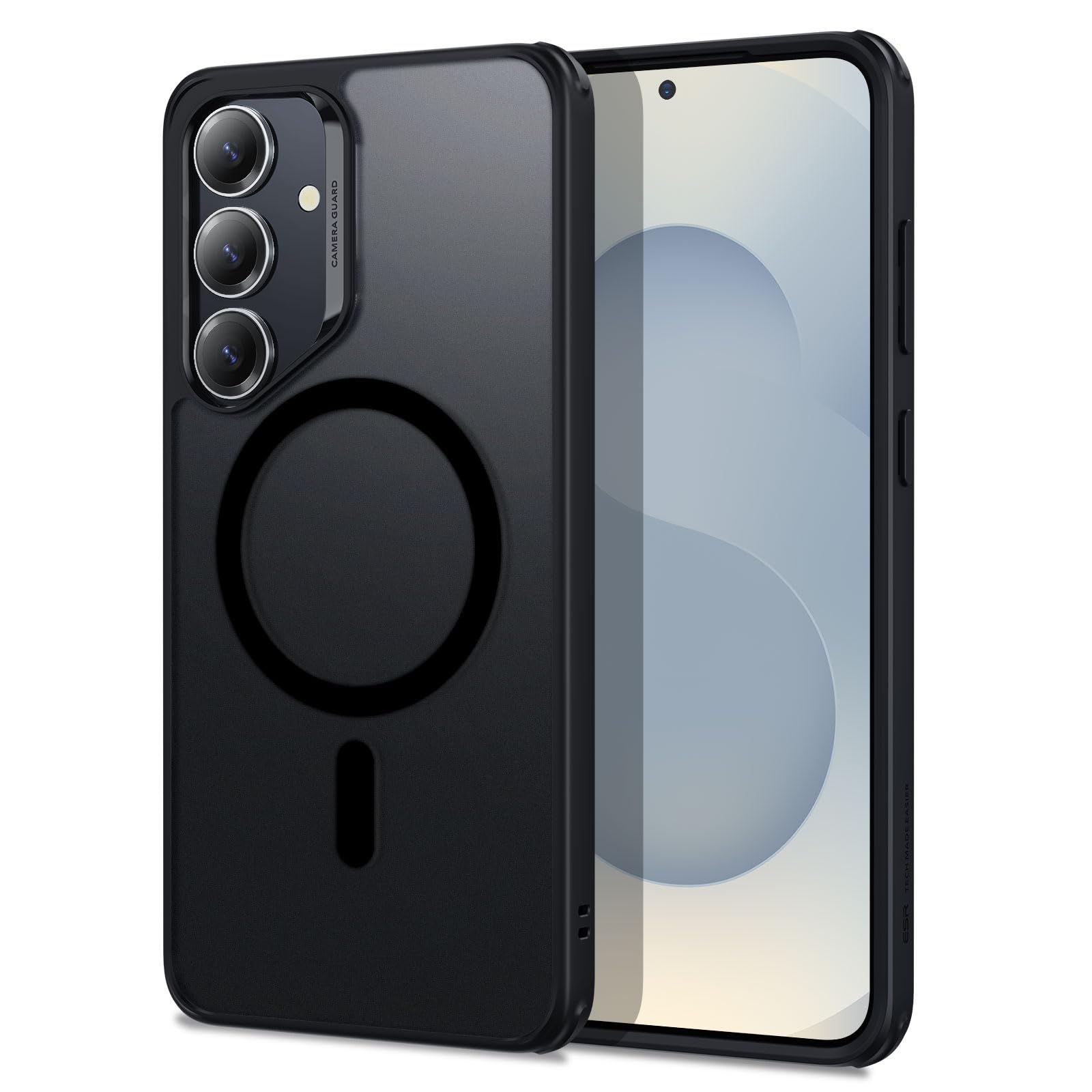 Photo 1 of ESR for Samsung Galaxy S25 Plus Phone Case, Compatible with MagSafe, Magnetic Case for S25+ Plus, Military-Grade Protection, Yellowing Resistant, Classic Series, Frosted Black