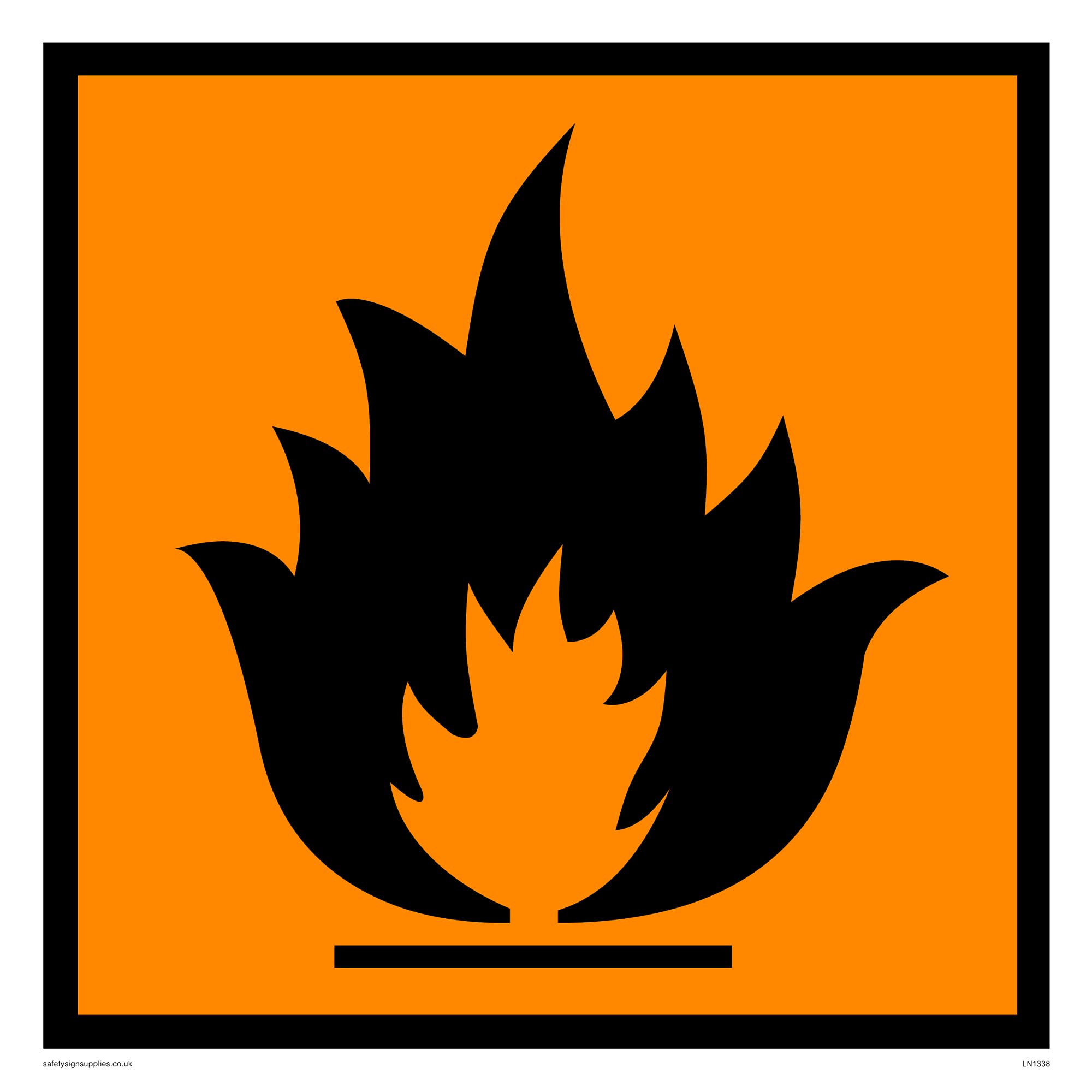 Pack of five - Flammable (chip) Sign - 200x200mm - S20