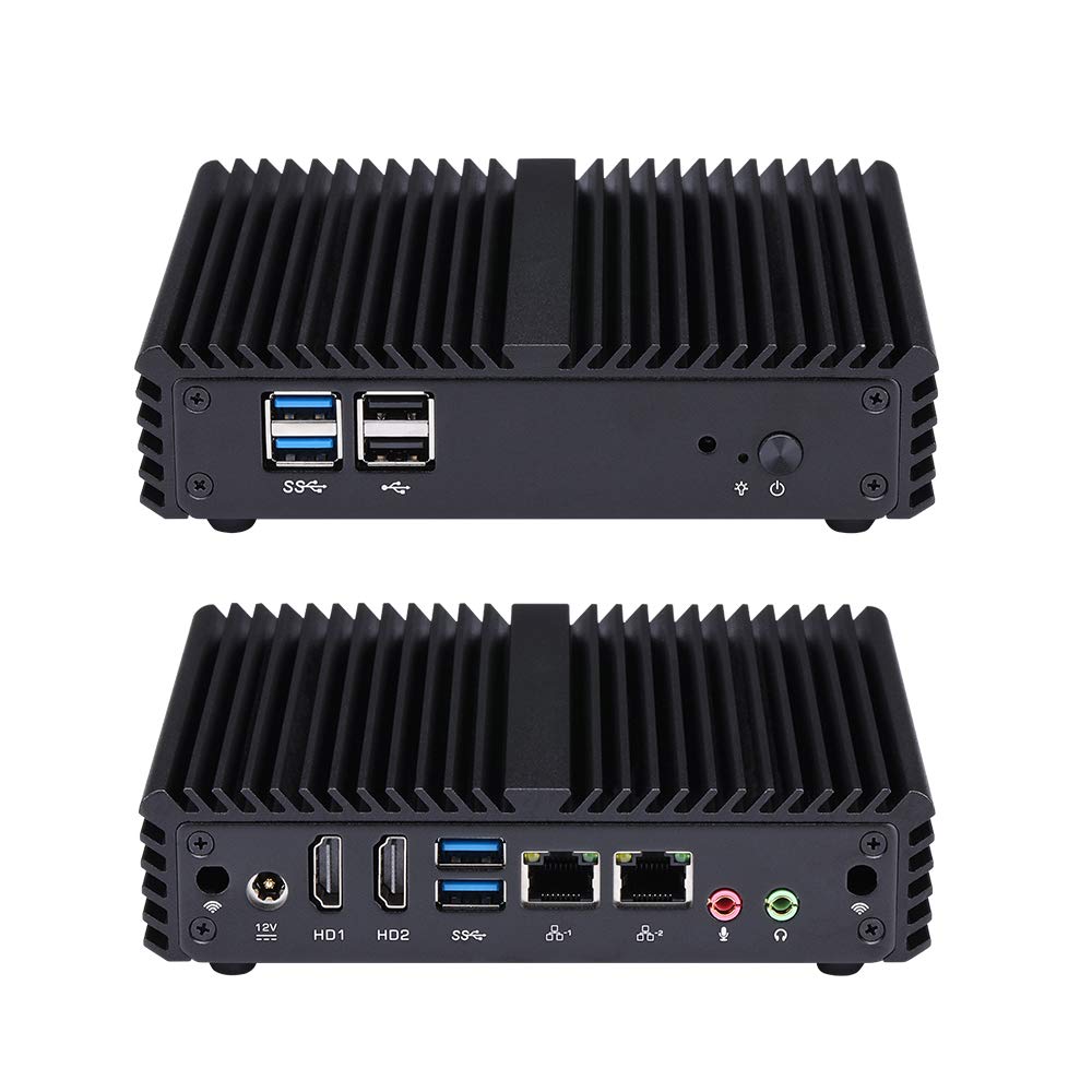Qotom Mini Computer 8GB RAM 128GB SSD Windows 10 for Student Use-CPU Celeron J3160 Quad Core 1.6 GHz