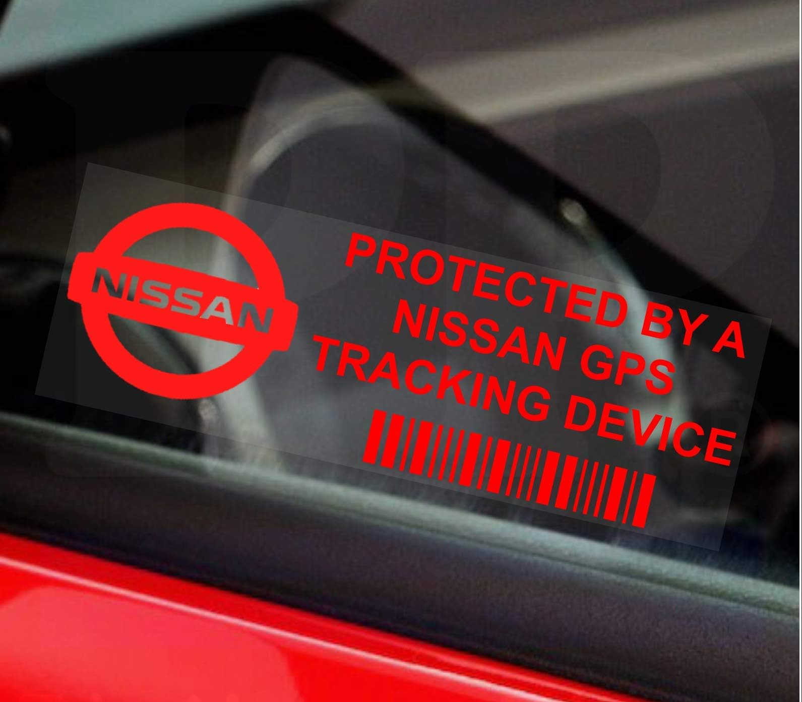 5 x PPNISSANGPSRED GPS RED onto CLEAR Tracking Device Security WINDOW Stickers 87x30mm-Car,Van Alarm Tracker
