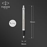 Parker IM Ballpoint Pen Stainless Steel Chrome Trim Medium Point Blue Ink Gift view 3