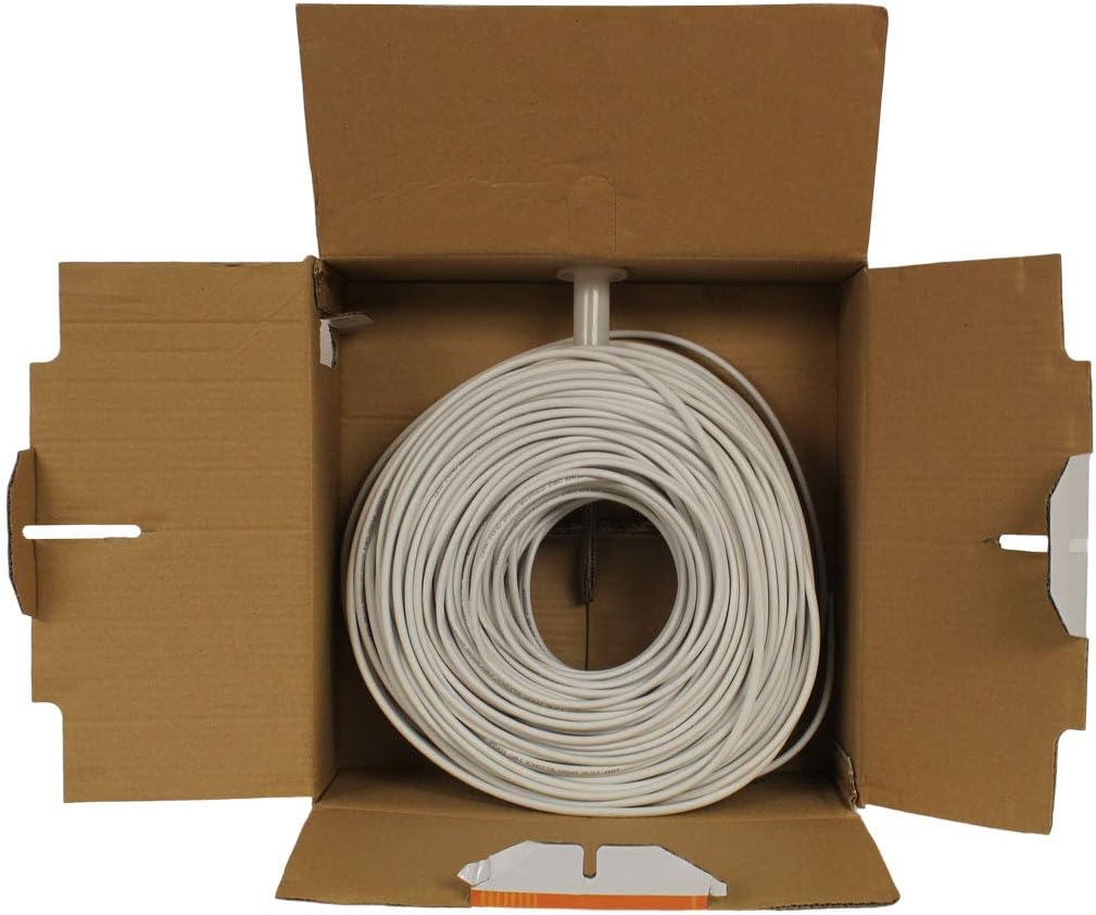 NavePoint 500ft in Wall Audio Speaker Cable Wire CL2 14/2 AWG Gauge 2 Conductor Bulk White: Electronics