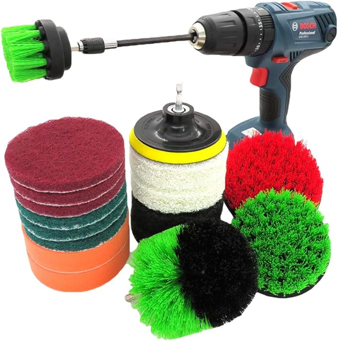 DianShaoA Electric Drill Brush Set MultiPiece Floor Brush Car Wheel