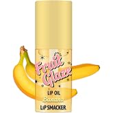 Lip Smacker Fruit Glaze Lip Oil, Ultra-Hydrating &amp; Moisturizing with High-Shine Finish, Plush Applicator for Effortless Glide, Delicious Non-Sticky Flavor - Banana