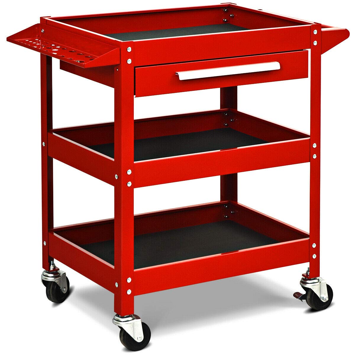 Goplus Service Tool Cart Tool Organizers, 330 LBS Capacity 3Tray